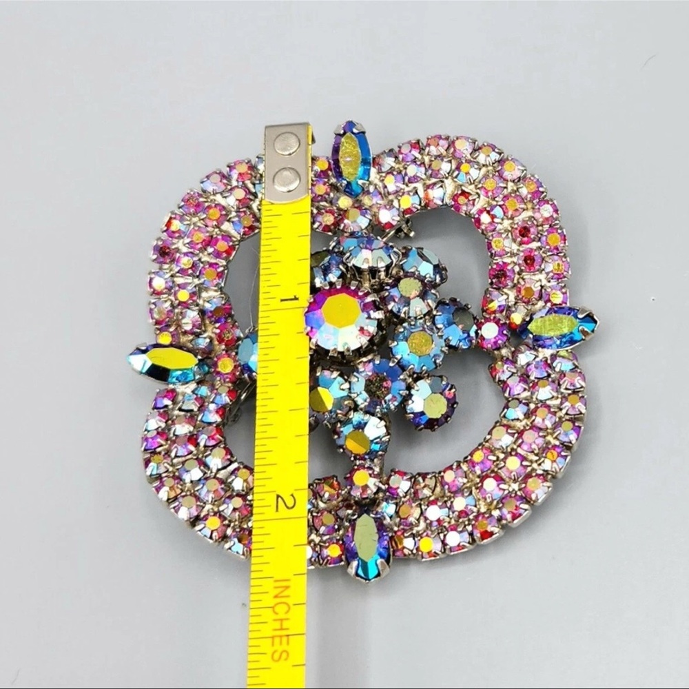 Multicolor Crystal Brooch - Picture 6 of 16